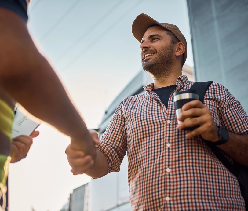Men shaking hands