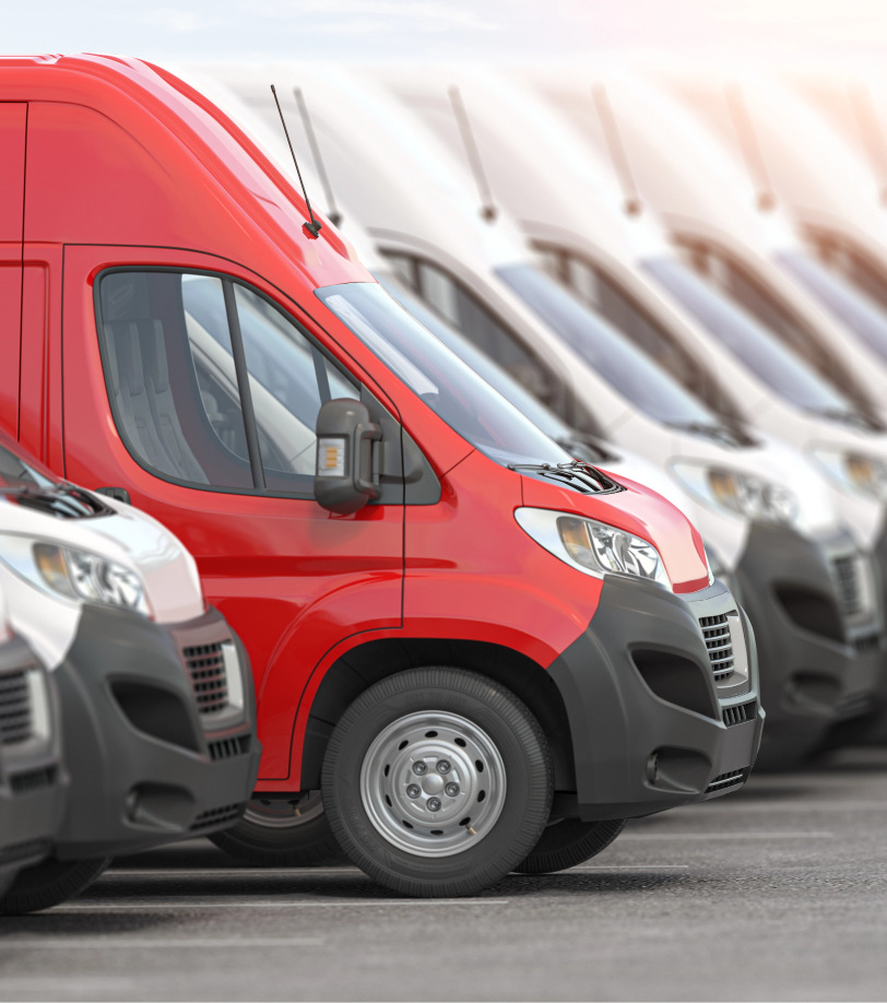 Trucks and vans parking lot